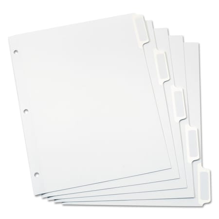 Oxford CustomLabelDividers, 5-Tab, White, PK25 11314